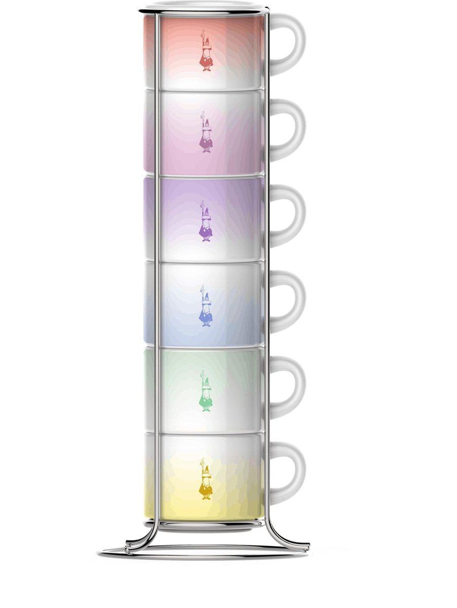 Bialetti Impilabili Primavera Espresso kopjes in rek 6 stuks