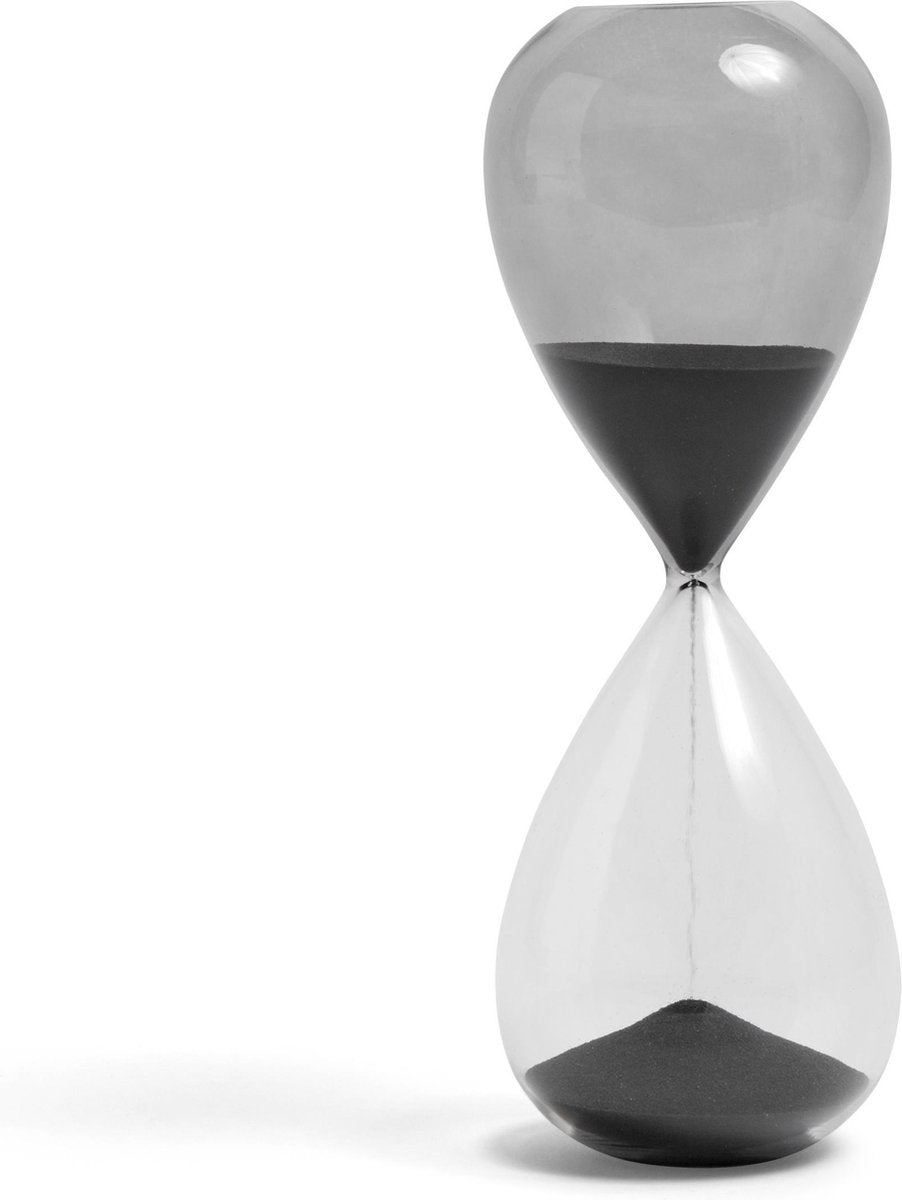 HAY Time Zandloper Large 30 minuten Zwart Ø7