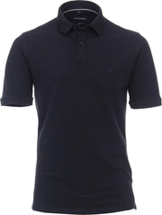 CASA MODA comfort fit poloshirt - stretch - marine blauw -  Maat: 3XL