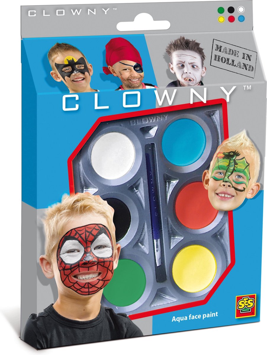 Aquaschmink SES helden 6 kleuren
