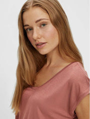 PIECES T-SHIRT KORTE MOUW Roze M