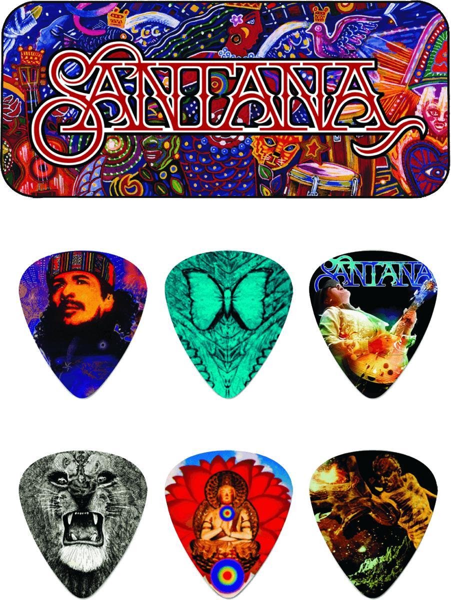Dunlop Santana opbergblikje met medium plectrums