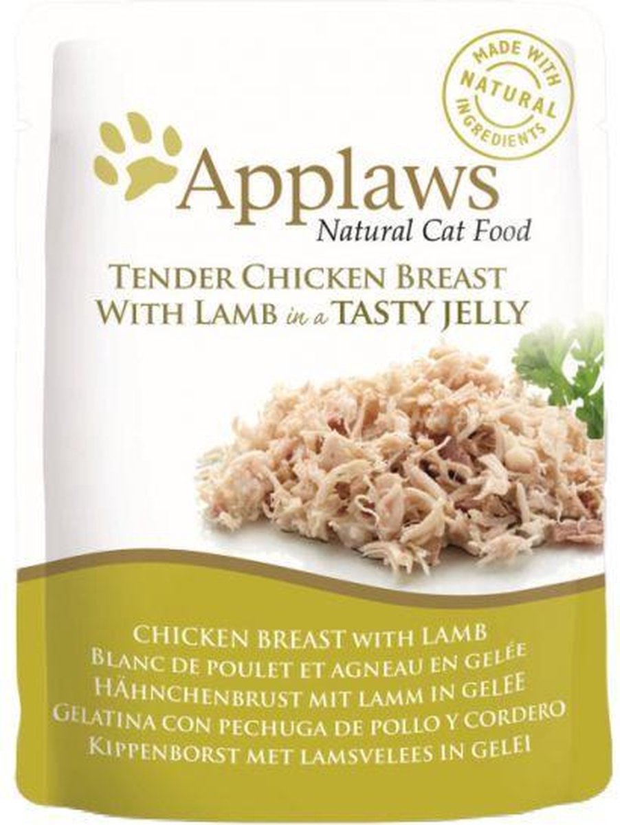 Applaws cat jelly chicken / lamb kattenvoer 70 gr