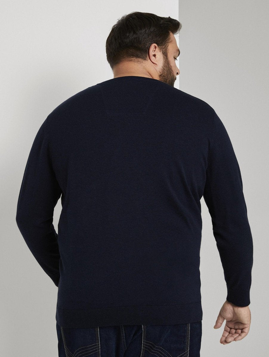 Tom Tailor Men + trui Marine-Xxxl