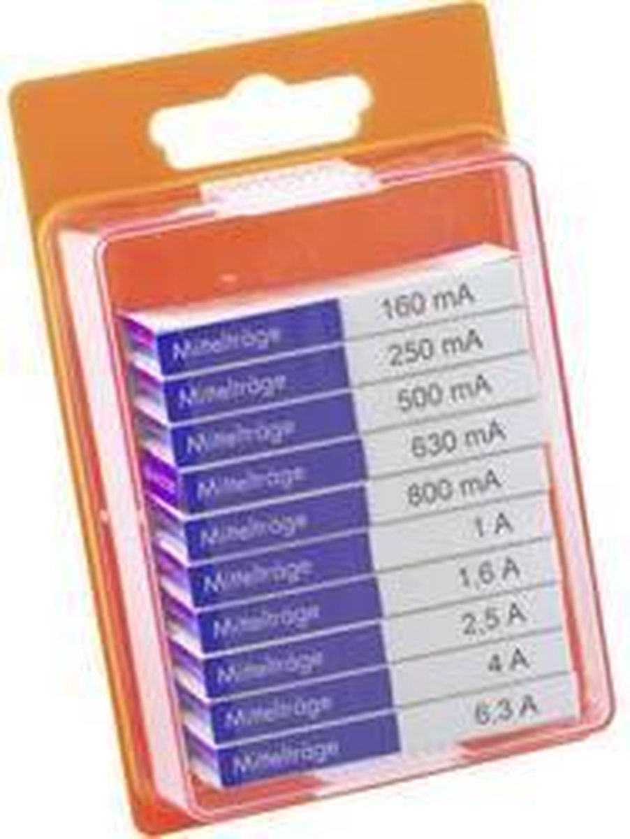 ESKA 12108 Buiszekering assortiment (Ø x l) 5 mm x 20 mm Normaal -mT- Inhoud: 100 stuk(s)