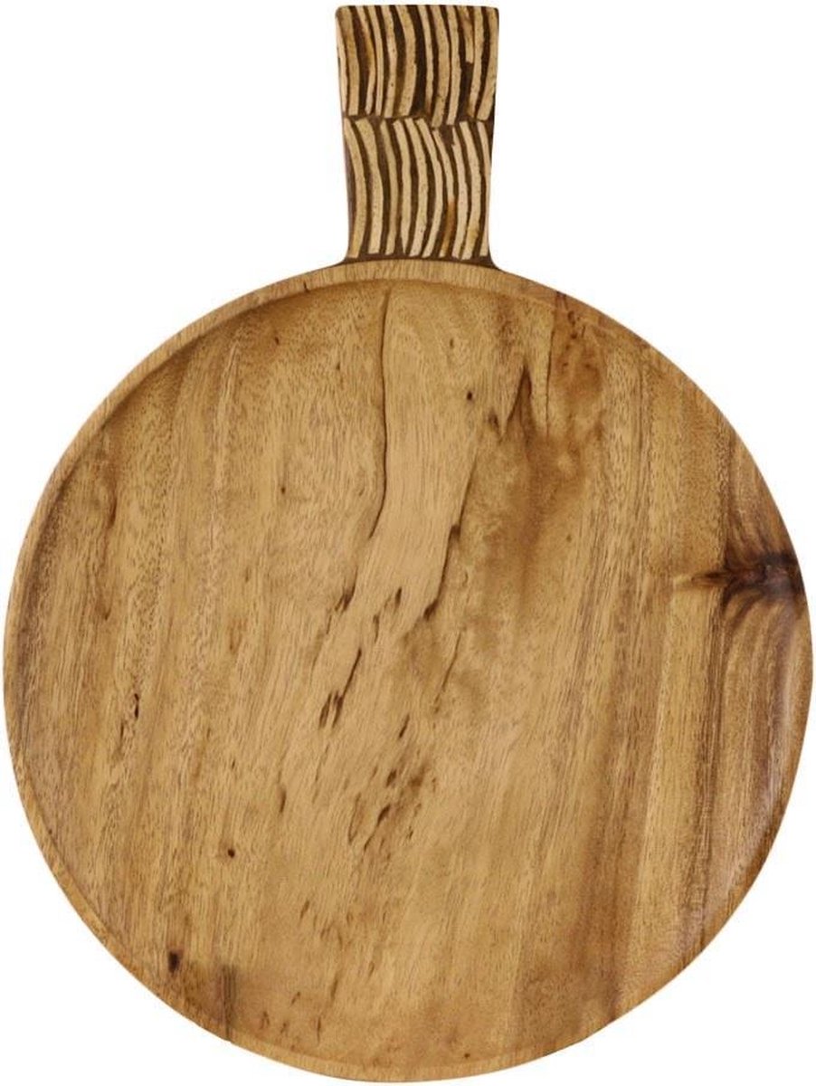 Snackschaal hout kokosnoot L - 37x27x3 cm - India - Sarana - Fairtrade