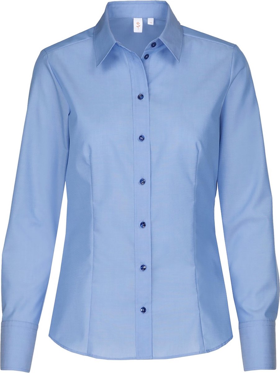 Seidensticker dames blouse regular fit - blauw -  Maat: 38