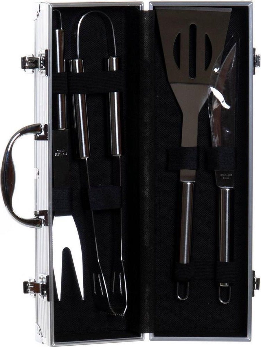 Barbecue Set Koffer RVS Aluminium