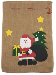 WELLY INTERNATIONAL - Juten kerstman zak - Decoratie > Geschenkbeutel & Verpackung