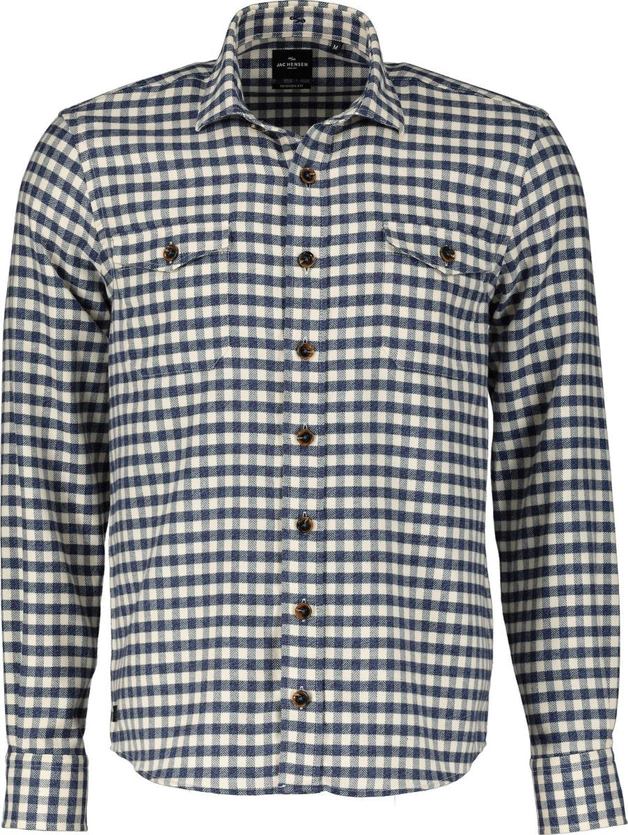 Jac Hensen Overhemd - Modern Fit - Blauw - 3XL Grote Maten