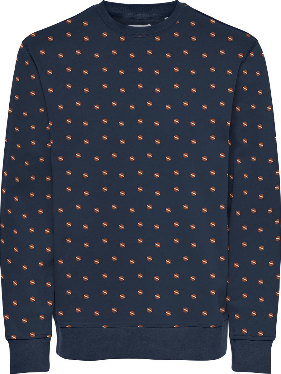 ONLY & SONS ONSFLOSSIE REG AOP CREWNECK Heren Trui - Maat M