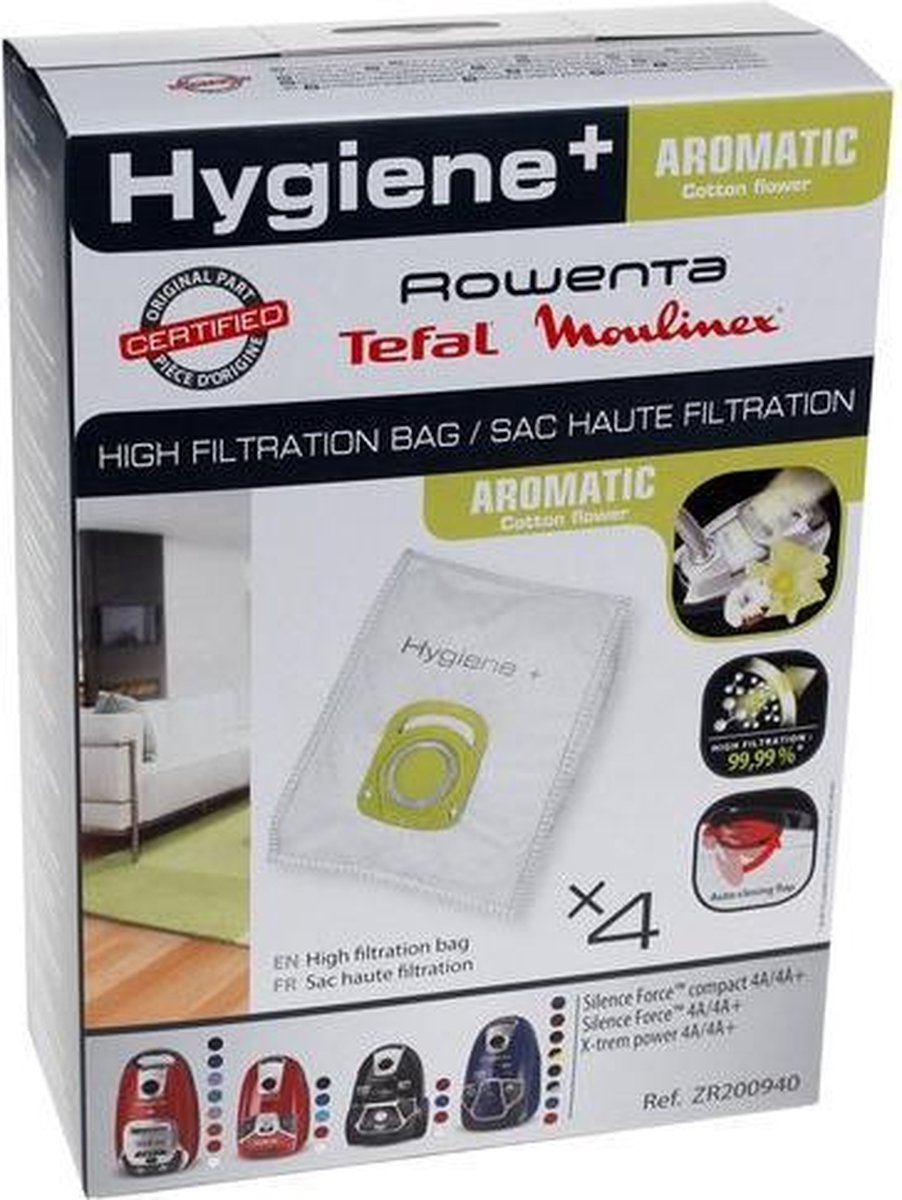 ROWENTA - STOFZUIGERZAK HYGIENE AROMATIC - SET 4ST. - ZR200940