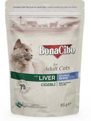 Bonacibo Pouch Kattenvoer – Lever 12 x 85gr