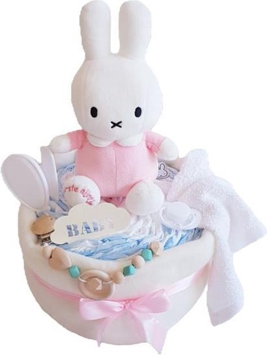 Luiertaart Nijntje Meisje Met Speenkoord | Kraamcadeau | Kraampakket | Baby Cadeau