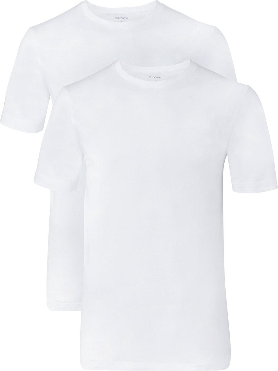 OLYMP  T-shirts (2-Pack) - O-neck - wit -  Maat XXL