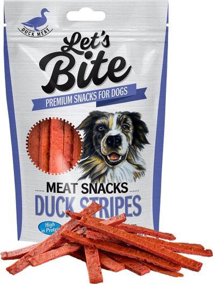 Brit Let's Bite Meat Snacks Duck Stripes 80 g