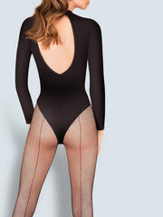 Gabriella KABARETTE 155  zwart netpanty’s met naad maat 3/4 M/L