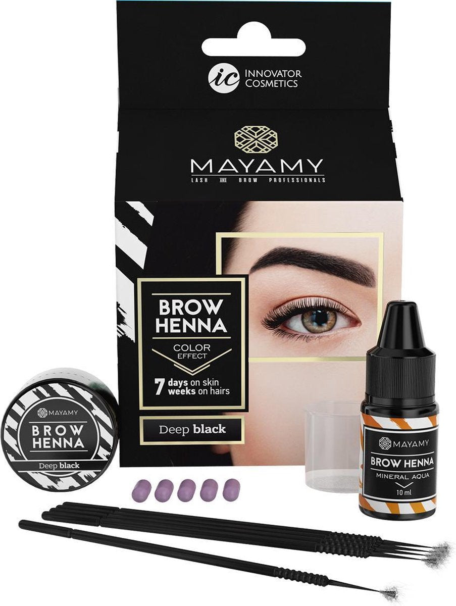 MAYAMY Henna Brows homekit Deep Black| Zwart DIY