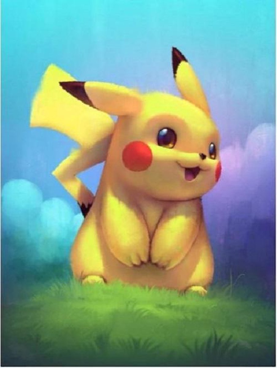 Pikachu - Diamond Painting - Pokemon - 40x30cm - Complete Set - Inclusief Tools - Stipco