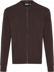 Tresanti Heren Vest Met Rits Bruin Wol Regular Fit - XL