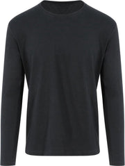 AWDis Ecologie Volwassenen Unisex Erawan Organische Lange Mouwen Tee (Jet Zwart)