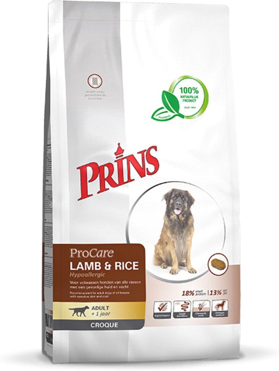 Prins ProCare Croque Lam en Rijst Hypoallergic 10 kg. -  - 80009421