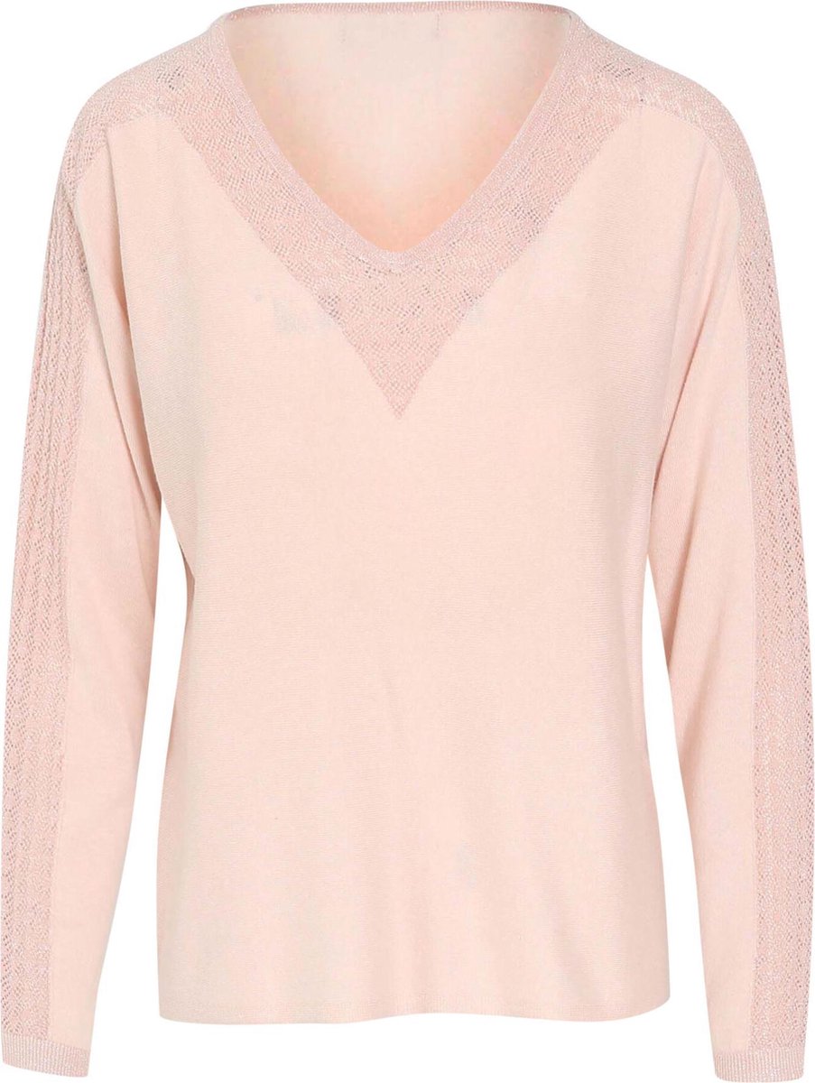 Cassis - Trui met lurex - Oudroze