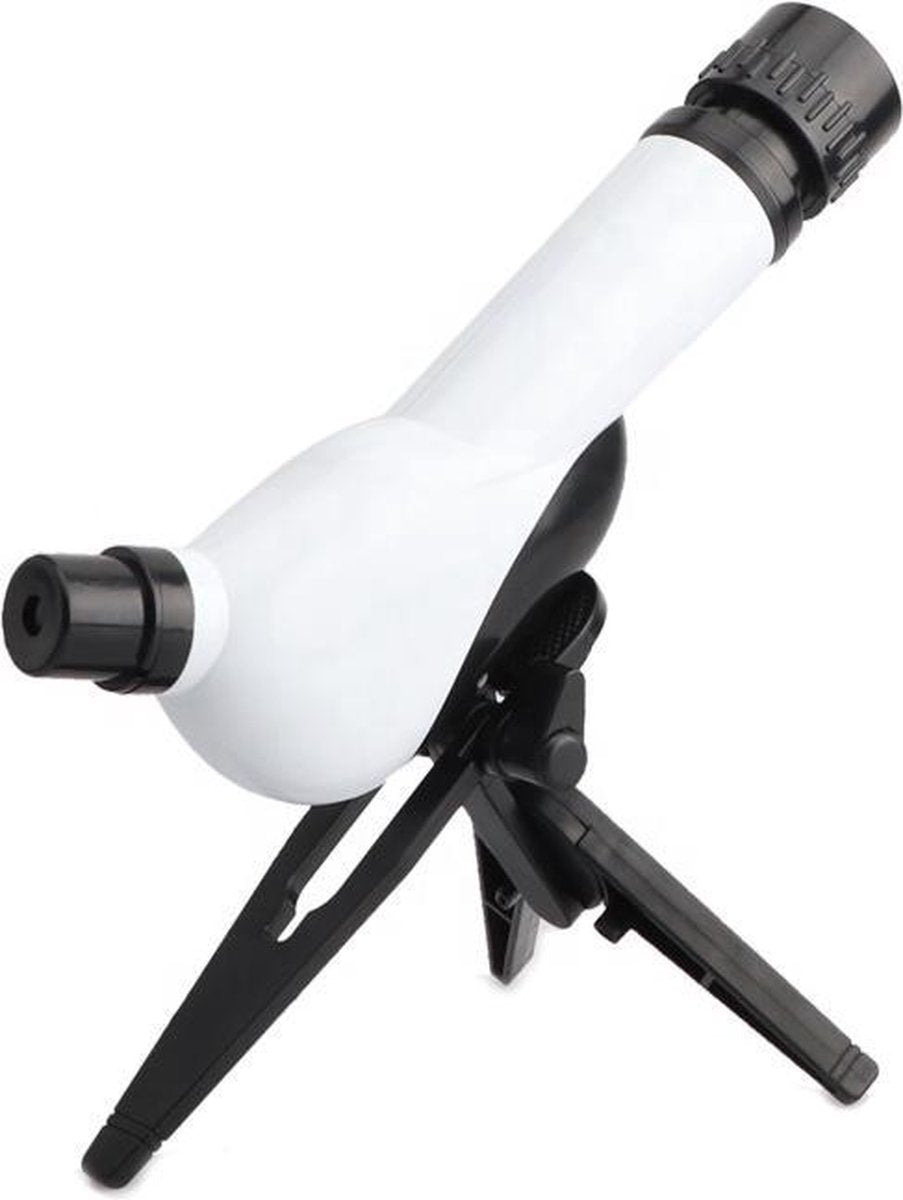 Telescoop Kinderen - Sterrenkijker voor Kinderen - Telescoop junior - Telescoop Speelgoed - 20mm | 30mm | 40mm - Educatief Speelgoed voor uw Kind - Kiddy’s - Wit/Zwart