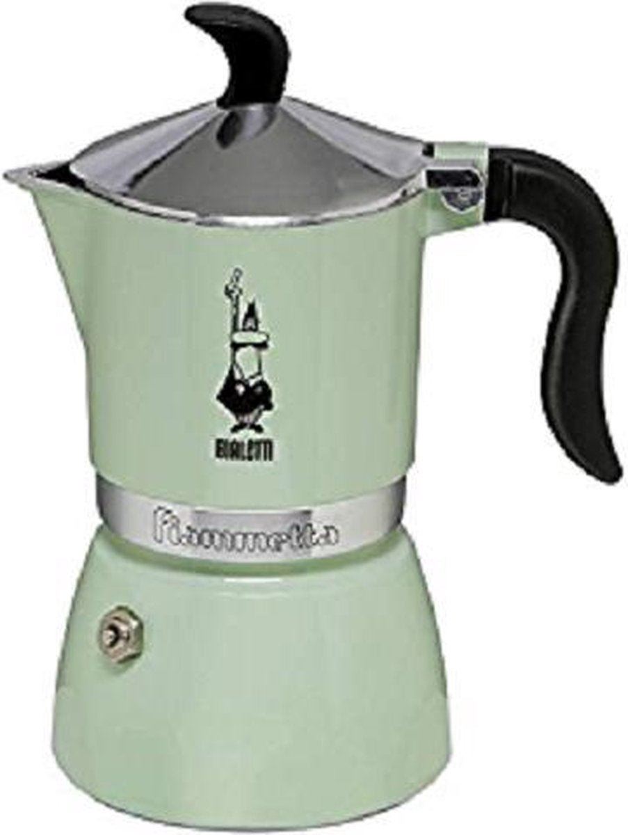 Bialetti Fiametta-Primavera - Koffiemaker - Mint - Voor 3 Kopjes en Yourkitchen E-kookboek