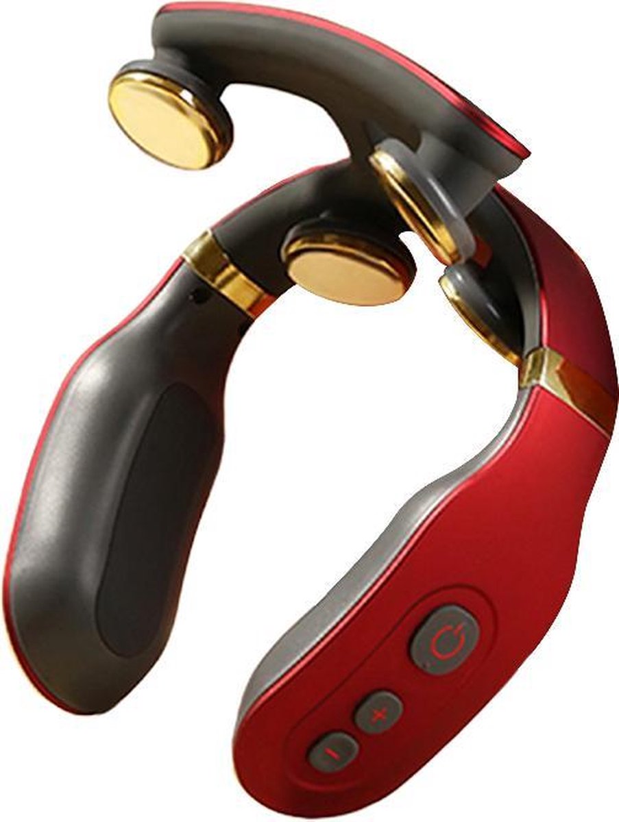 Nekmassage Apparaat - Warmte - Infrarood - Pulserend - Stroomtherapie - Rood