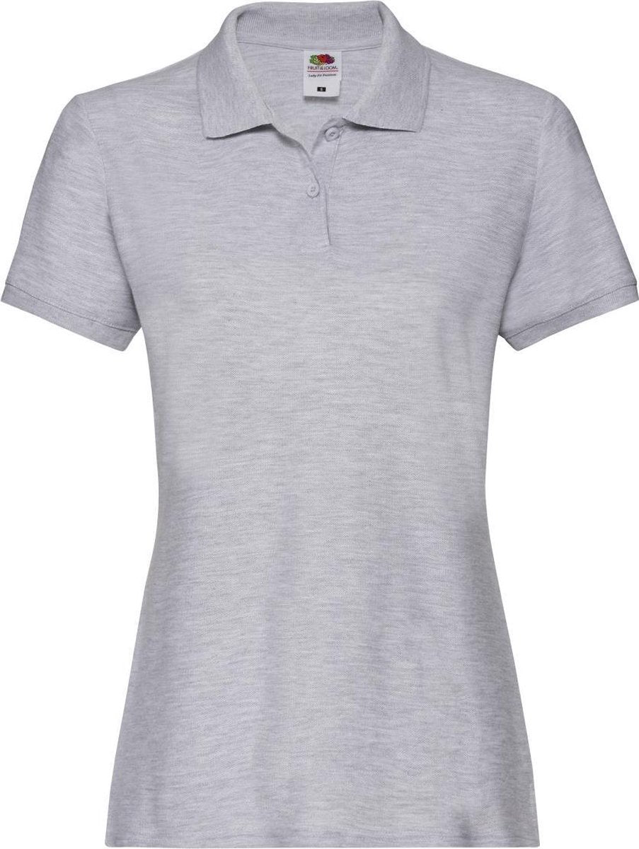 Fruit Of The Loom Vrouwen Dames-Fit Premium Poloshirt Met Korte Mouwen (Heater Grijs)