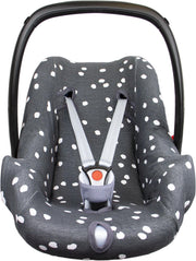 Briljant Baby Autostoelhoes interlock - iron - spots - maat 0+
