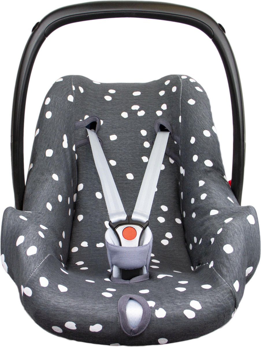 Briljant Baby Autostoelhoes interlock - iron - spots - maat 0+