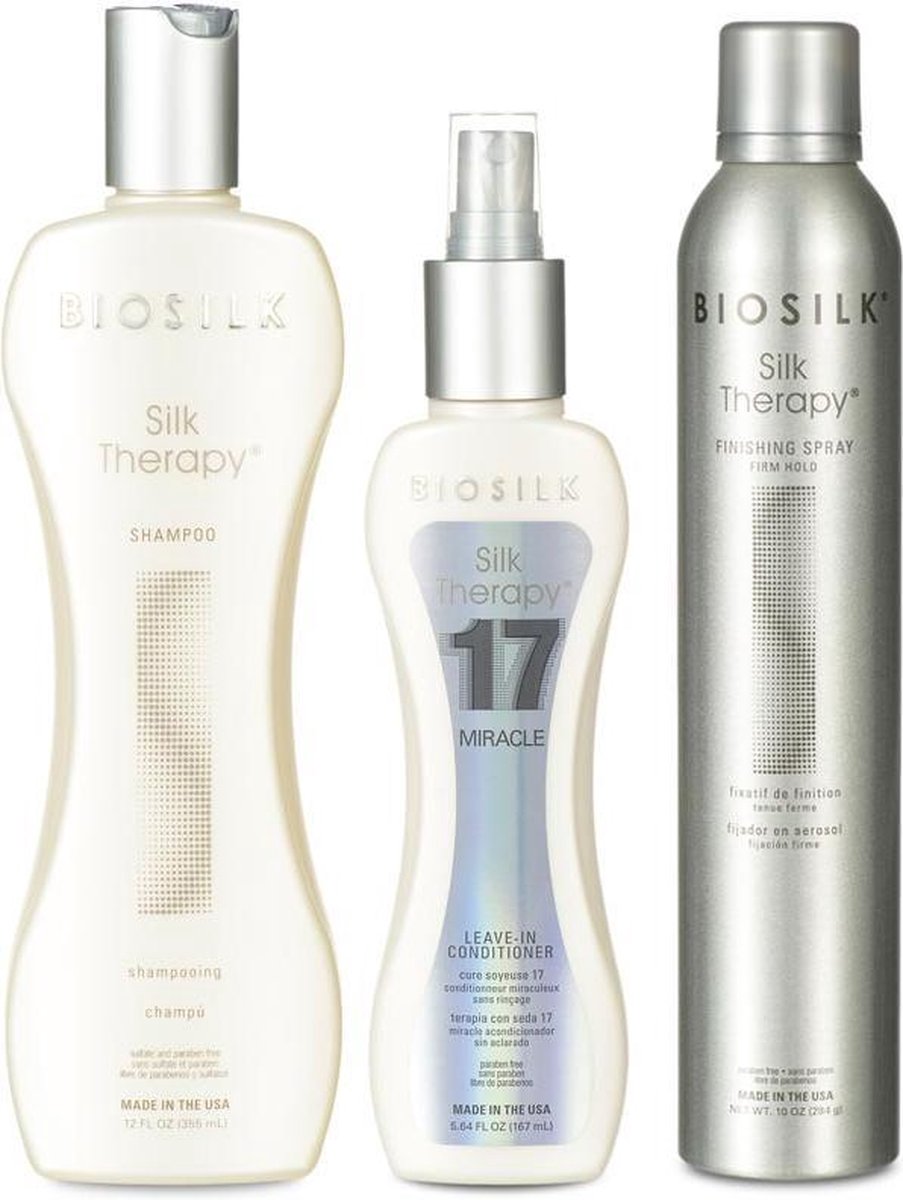 BioSilk Silk Therapy 17 Miracles Home Set -  vrouwen - Voor Beschadigd haar/Dik haar/Fijn en slap haar/Normaal haar - 1 x 355 ml