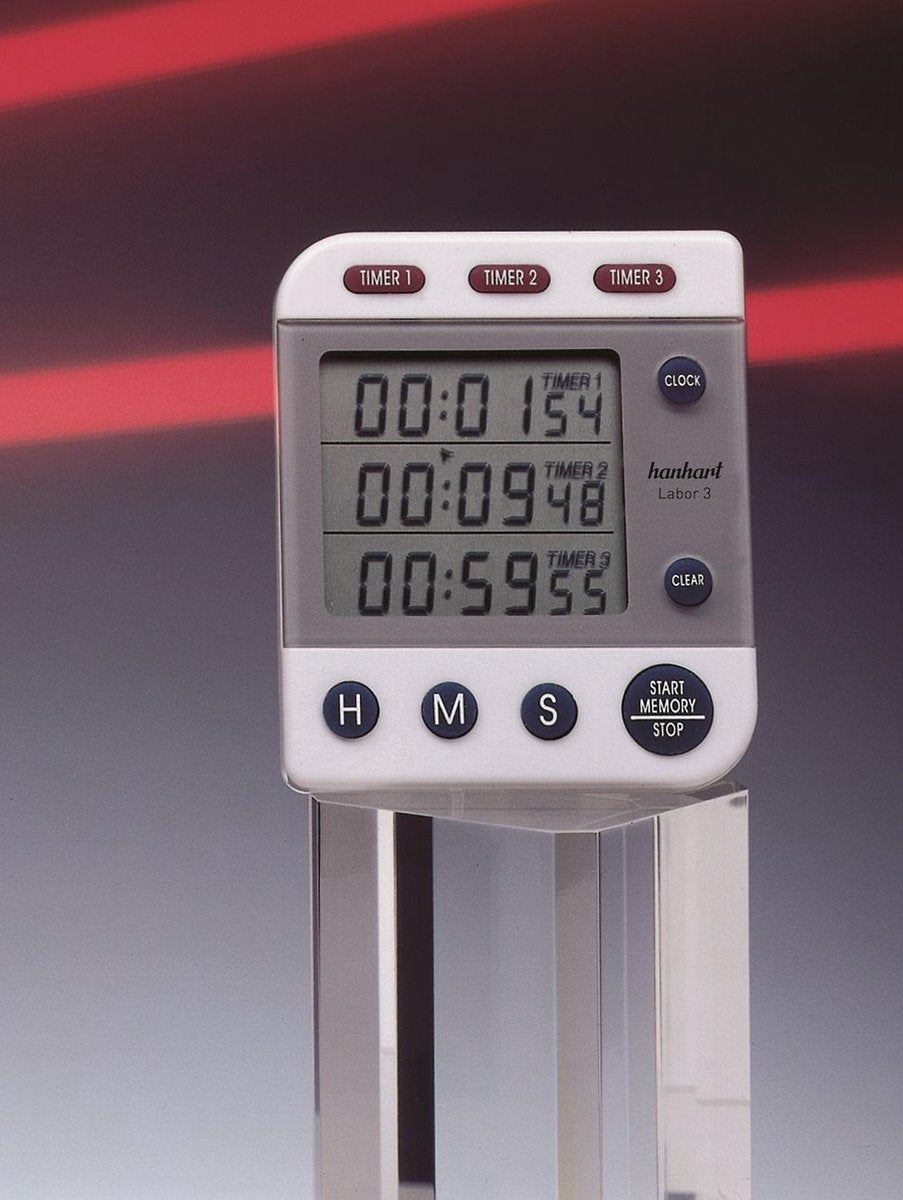 Hanhart timer digitaal model Labor 3 Timer 294.4994-00 1/1 sec.