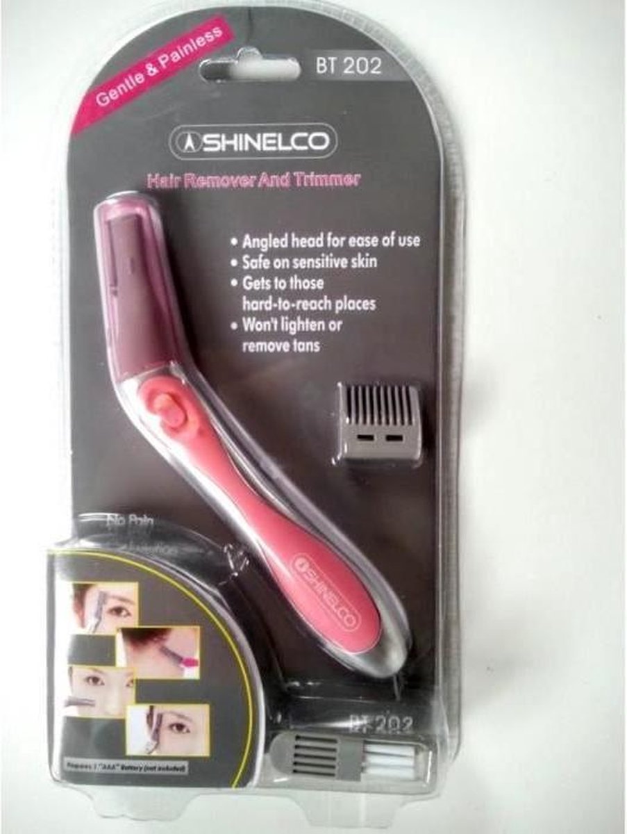 Shinelco - Mini-Epilator/Tondeuze op batterijen en met kleine borstels