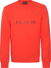 Re-Born Ronde Hals Trui Lange Mouw Heren - Rood - Maat M