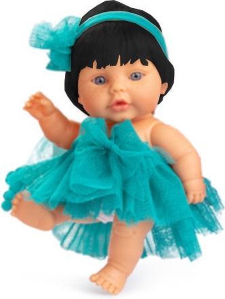 Berjuan Babypop 22 Cm Meisjes Vinyl/textiel Zwart/turquoise