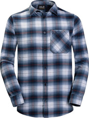 Jack Wolfskin Light Valley longsleeve Heren blauw/wit Maat L
