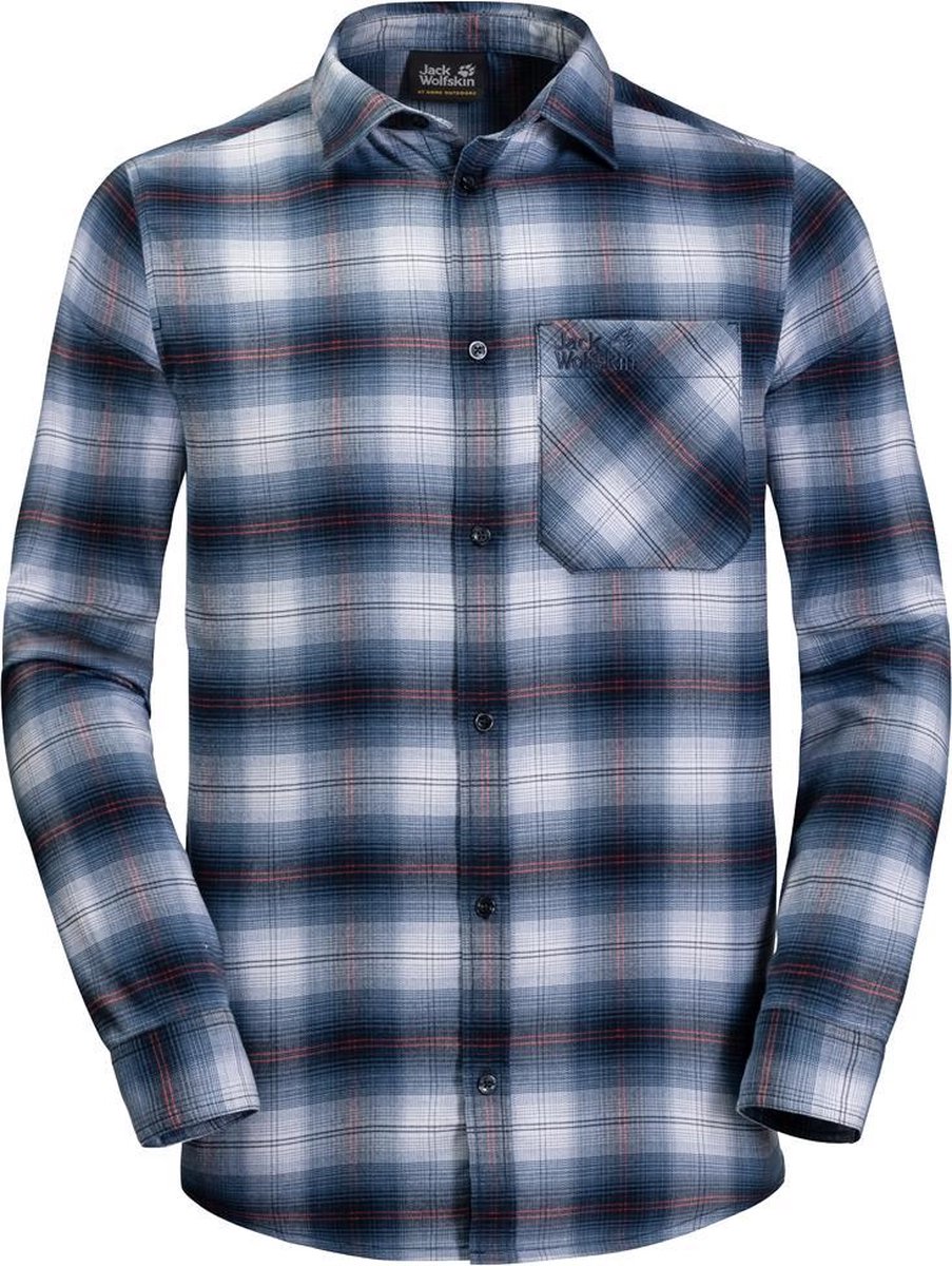 Jack Wolfskin Light Valley longsleeve Heren blauw/wit Maat L