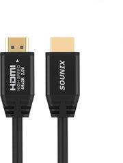 Sounix plated braided wire 3M / HDMI Kabel 2.0 Gold Plated - High Speed Cable - 18GBPS - Full HD 1080p - 3D - 4K (60 Hz)- Ethernet - Audio Return Channel - HDMI naar HDMI - Male to Male - Voor TV+DVD+Laptop+Tablet+PC +Beeldscherm + Beamer