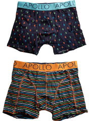 Apollo - boxershort heren - 2 - Pack - Blauw - Maat M