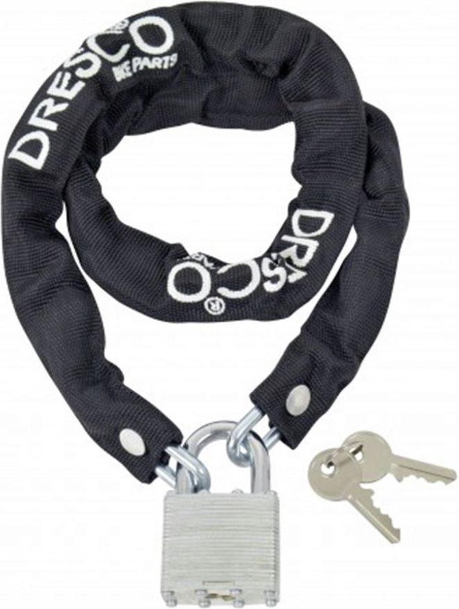 Dresco Kettingslot 90cm - Rond 5mm - Zwart