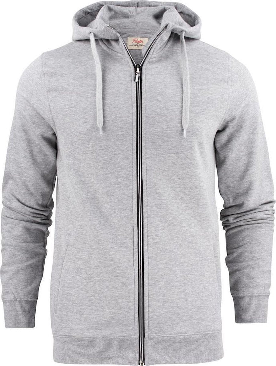 Printer Hooded Sweat Vest Overhead Man 2262051 Grijs-Melange - Maat 5XL