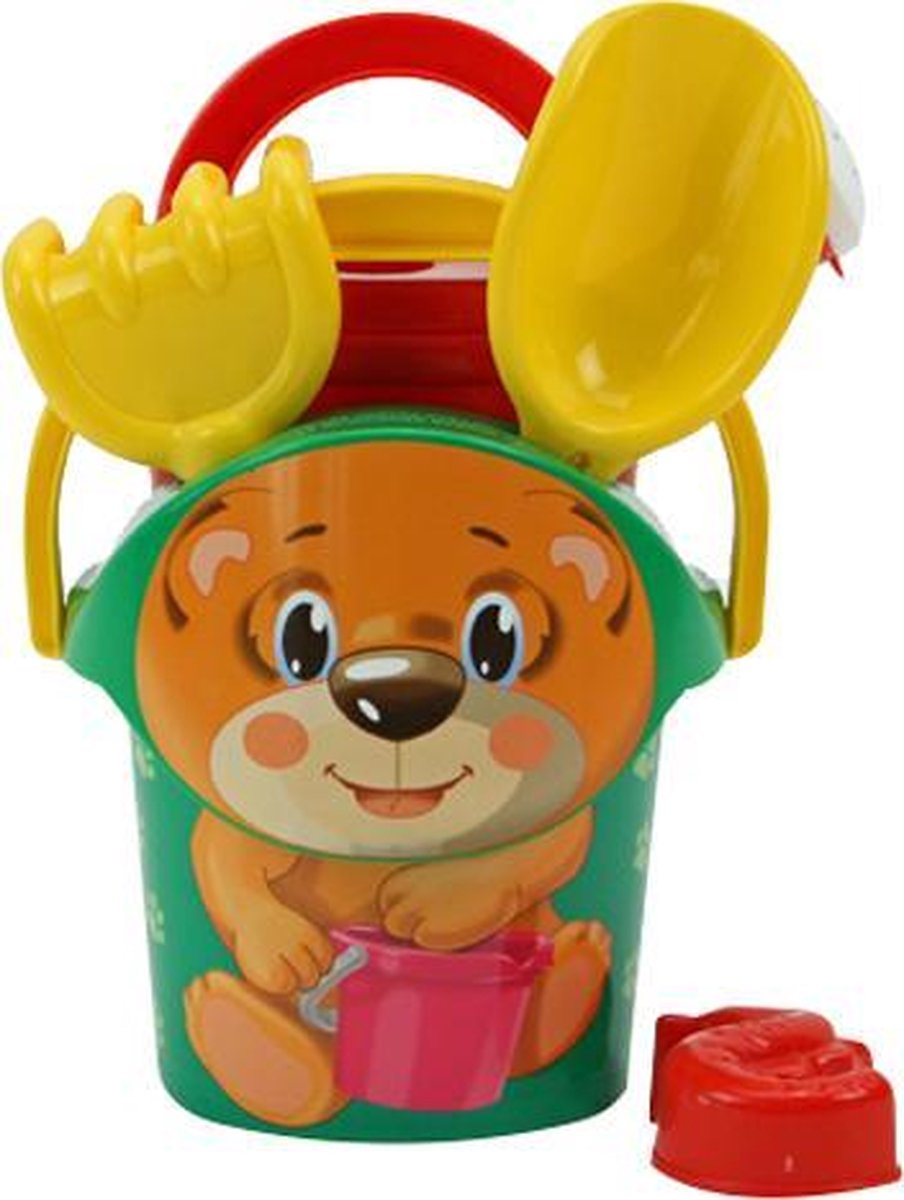 Strandset Beer met emmer 13cm