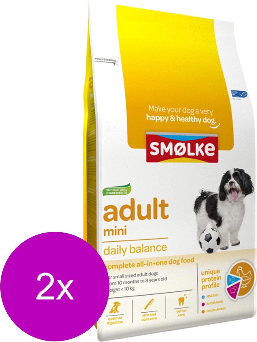Smolke Adult Mini - Hondenvoer - 2 x 3 kg