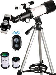 Telescoop - 70/400 mm – Sterrenkijker – Lenzentelescoop – Maanfilter - Bluetooth - Draadloze Afstandsbediening - Draagtas