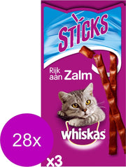 Whiskas Sticks 18 g - Kattensnack - 28 x Zalm