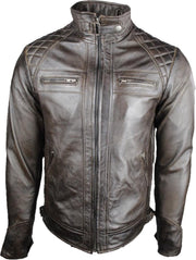 Urban 5884® WINSTON Donker Bruin Lams leren Heren Jack -5XL