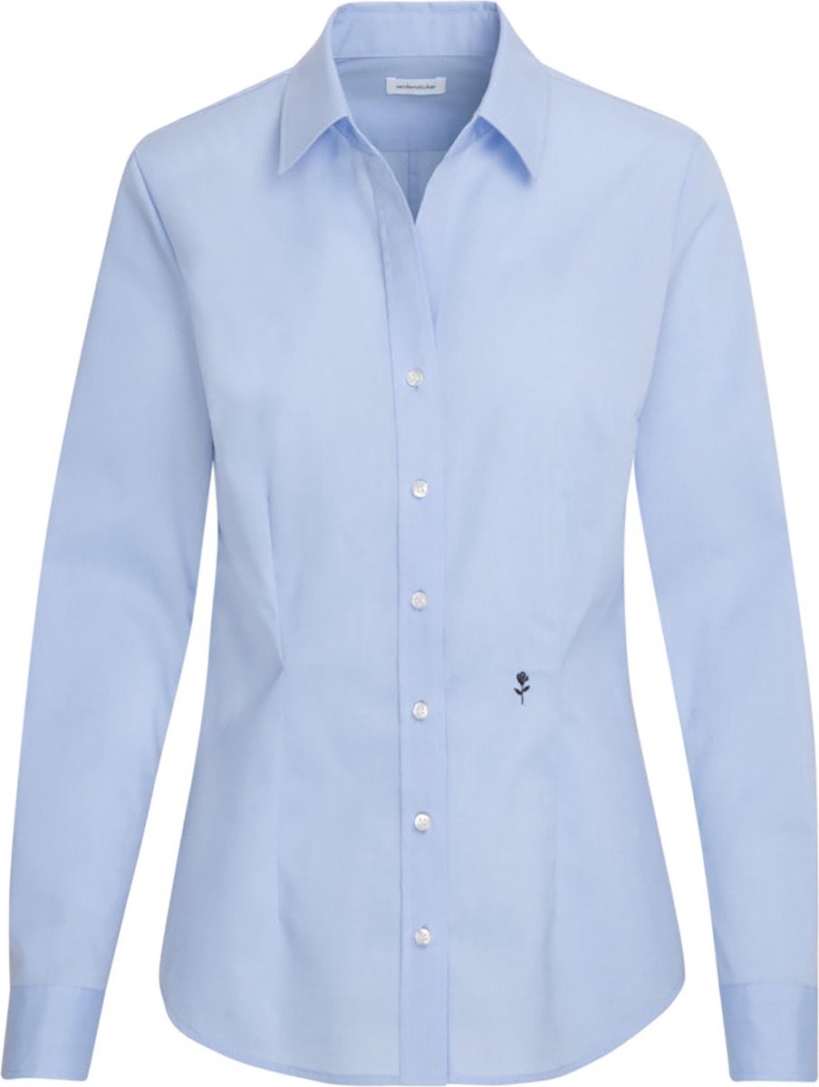 Seidensticker dames blouse slim fit - lichtblauw -  Maat: 38